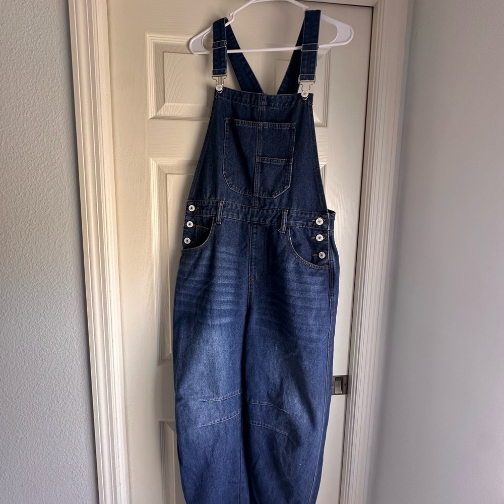 Amazon Blue Jumpsuit Adjustable Straps Bib Front